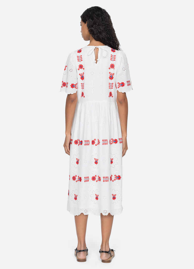 cream-catharina s/s dress-back view - 11