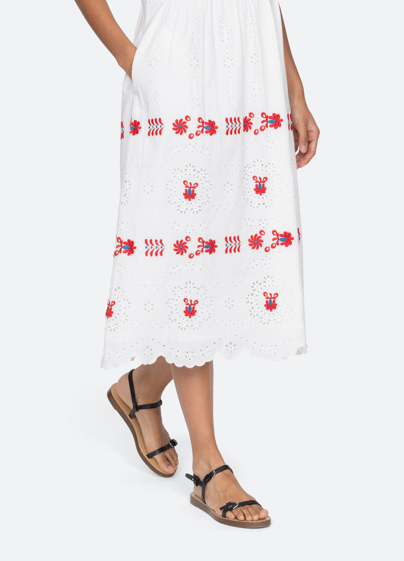 cream-catharina s/s dress-detail view 2 - 16