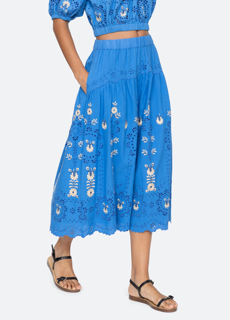 blue-catharina skirt-walking view - 7