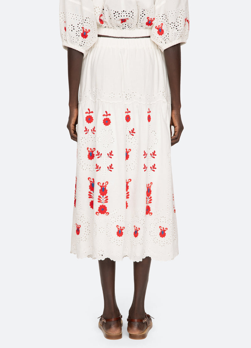 cream-catharina skirt-back view - 4