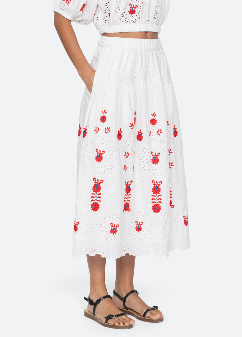 cream-catharina skirt-three quarter view - 12