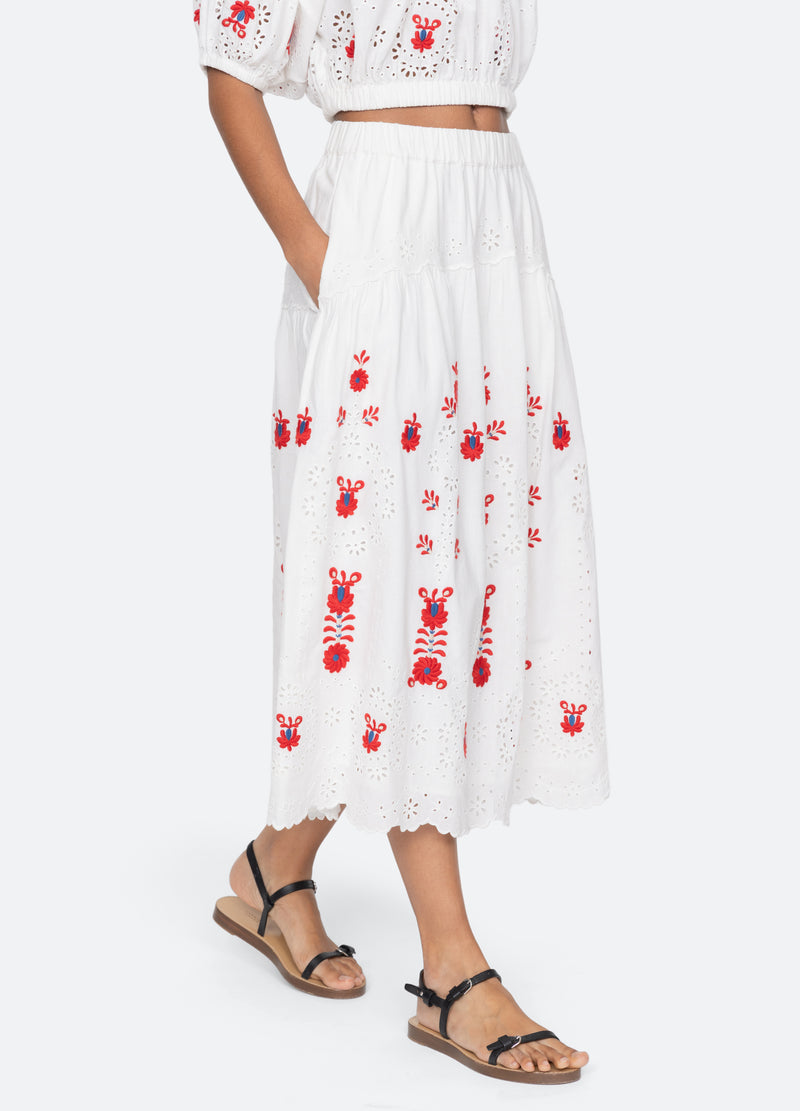 cream-catharina skirt-walking view - 13
