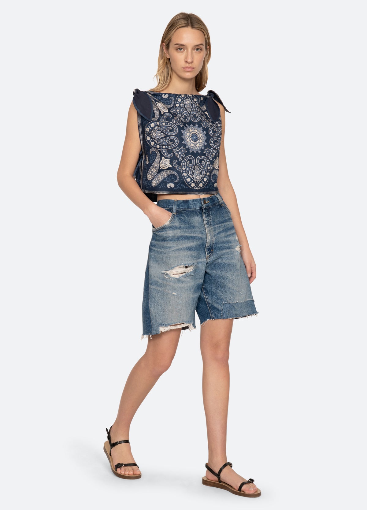 navy-emelina top-full body view - 7