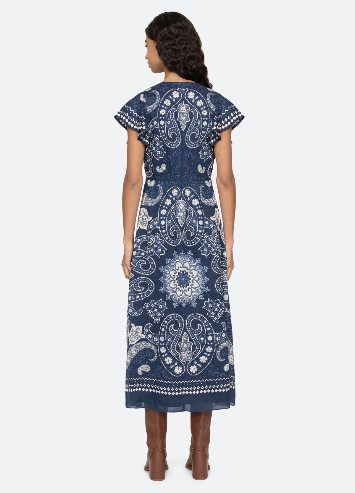 navy-emelina dress-back view - 2