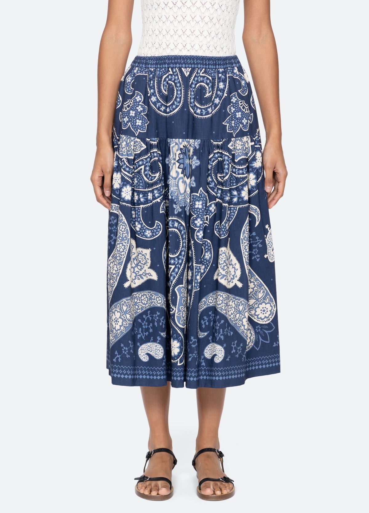 navy-emelina skirt-front view