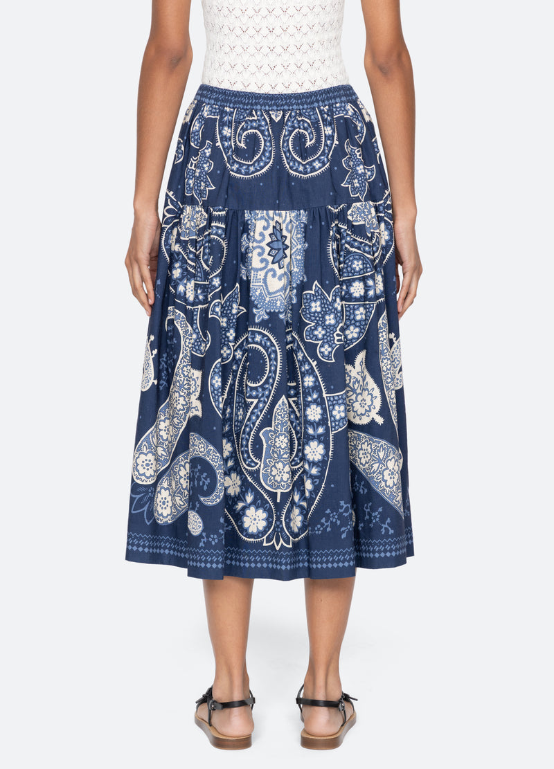 navy-emelina skirt-back view - 3