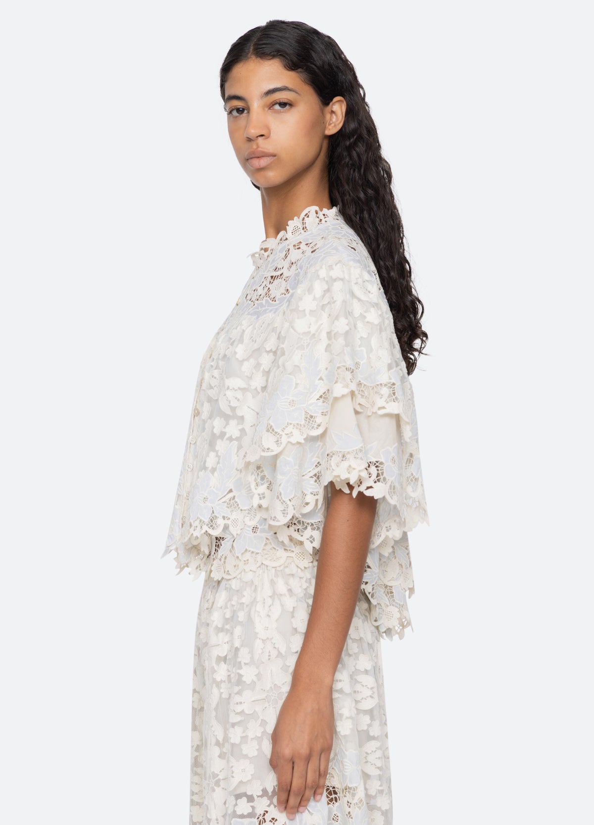 blue-eileen blouse-side view - 4