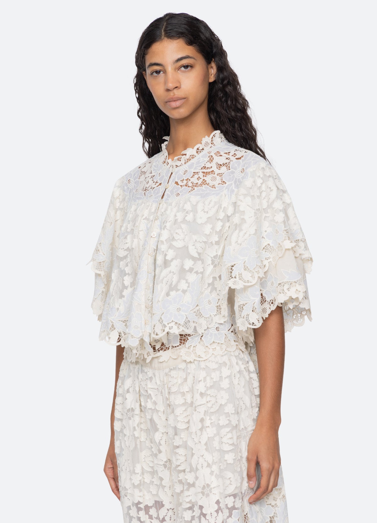 blue-eileen blouse-three quarter view - 5
