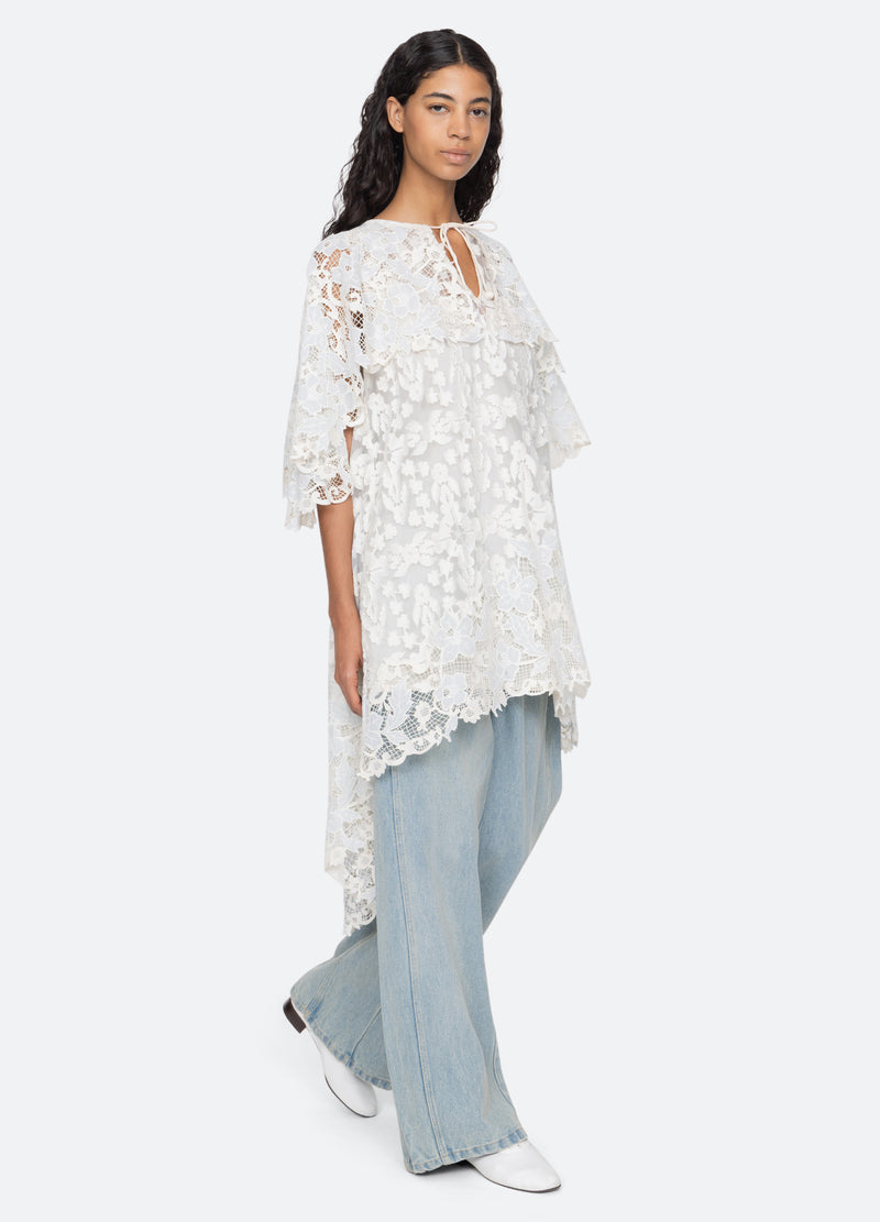 blue-eileen cape dress-walking view 2 - 8