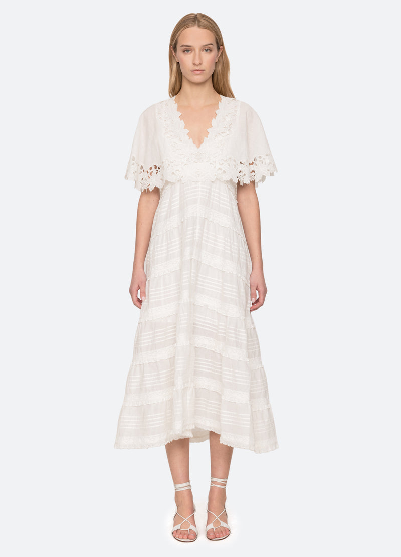 white-eleannora dress-front view - 3