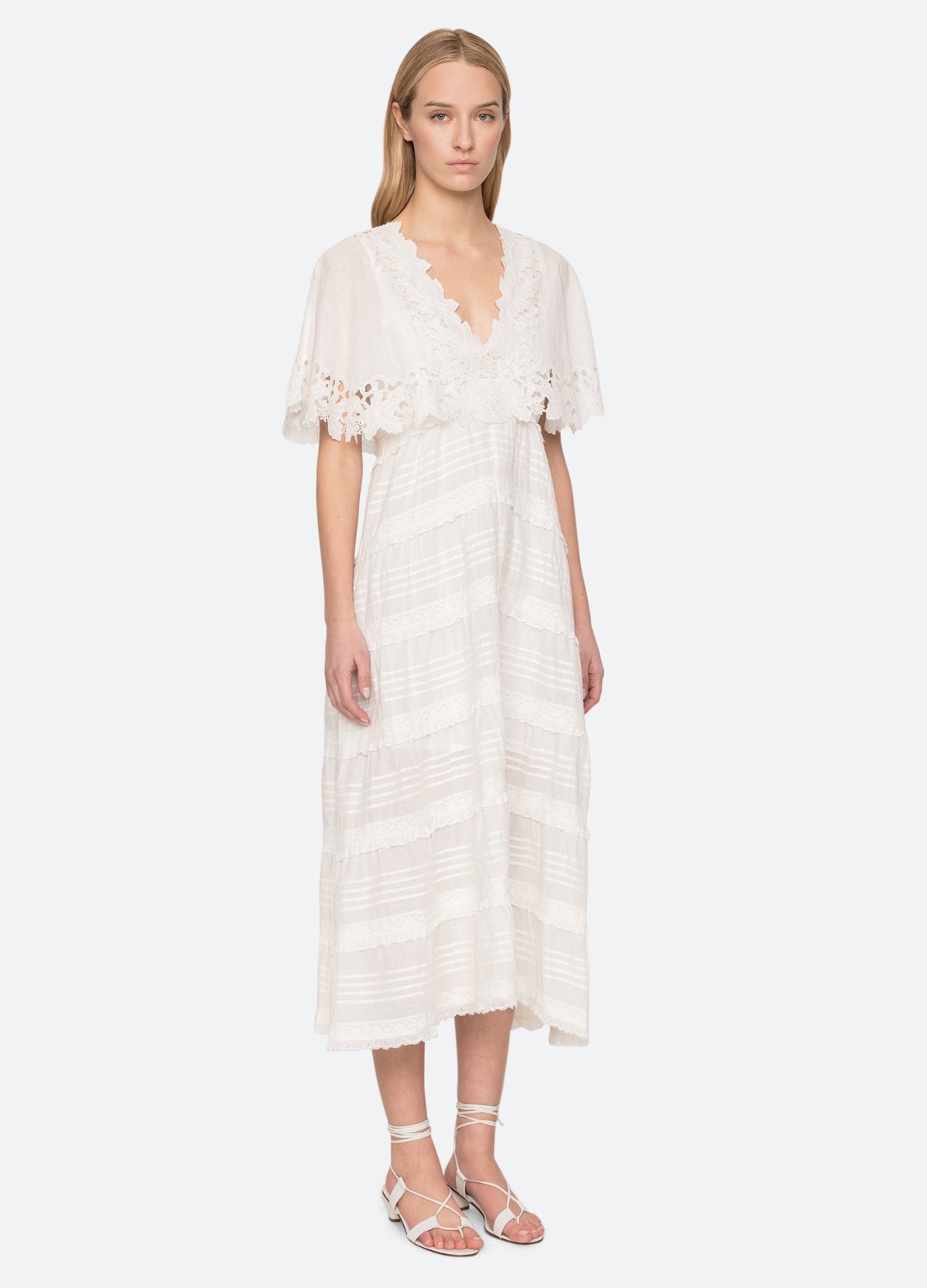 white-eleannora dress-three quarter view - 6