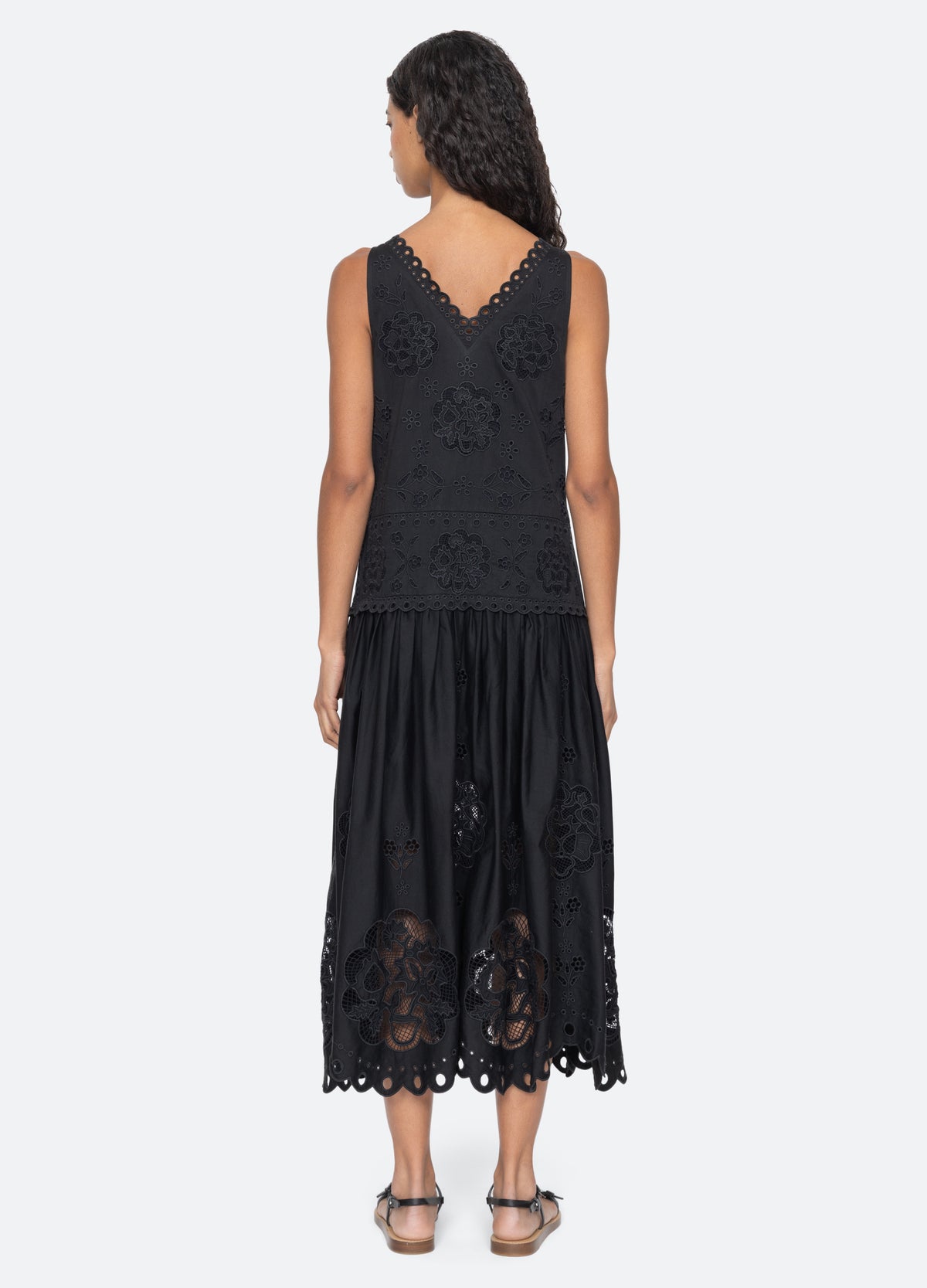 black-gardener dress-back view - 2