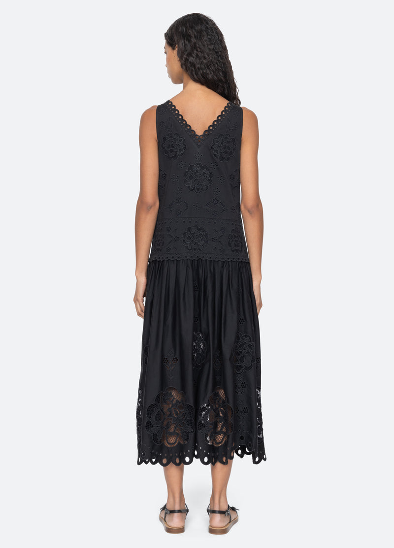 black-gardener dress-back view - 2