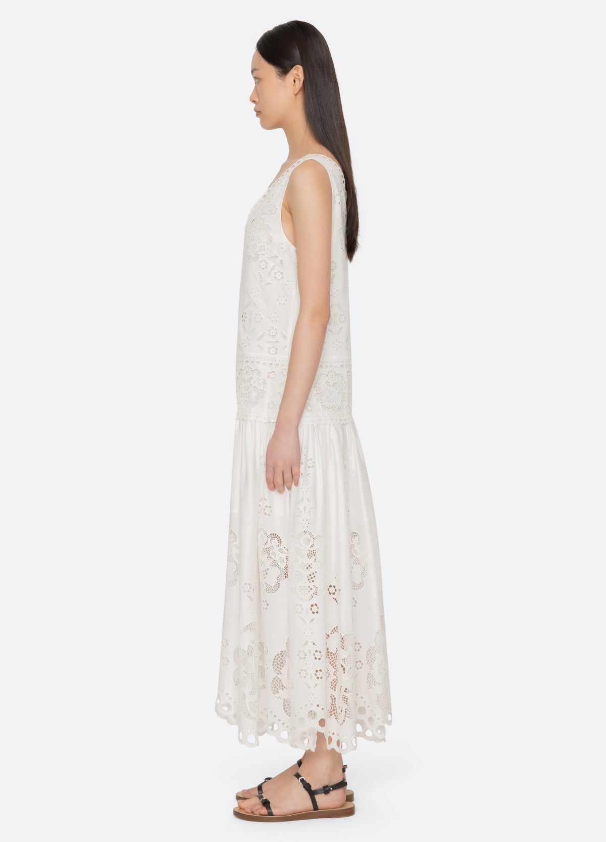 white-gardener dress-side view - 12