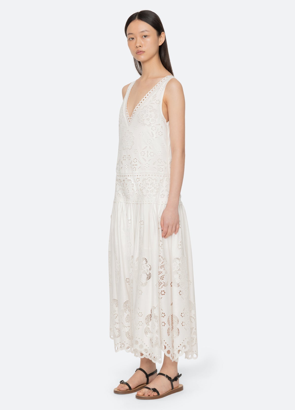 white-gardener dress-three quarter view - 13