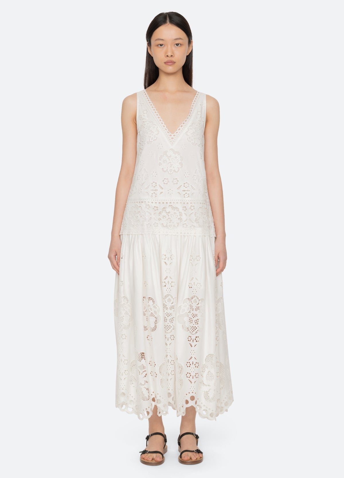 white-gardener dress-front view 2 - 15