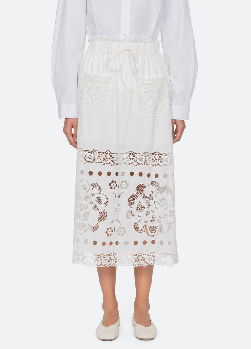 white-gardener skirt-front view - 1