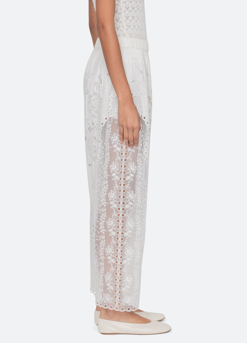 white-gardener pants-side view - 6