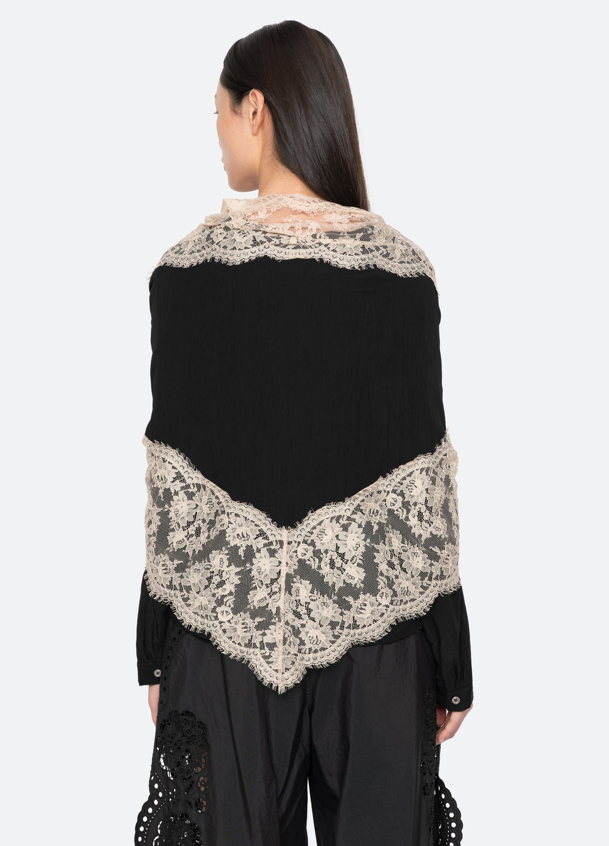 black-lisette blouse-back view - 3