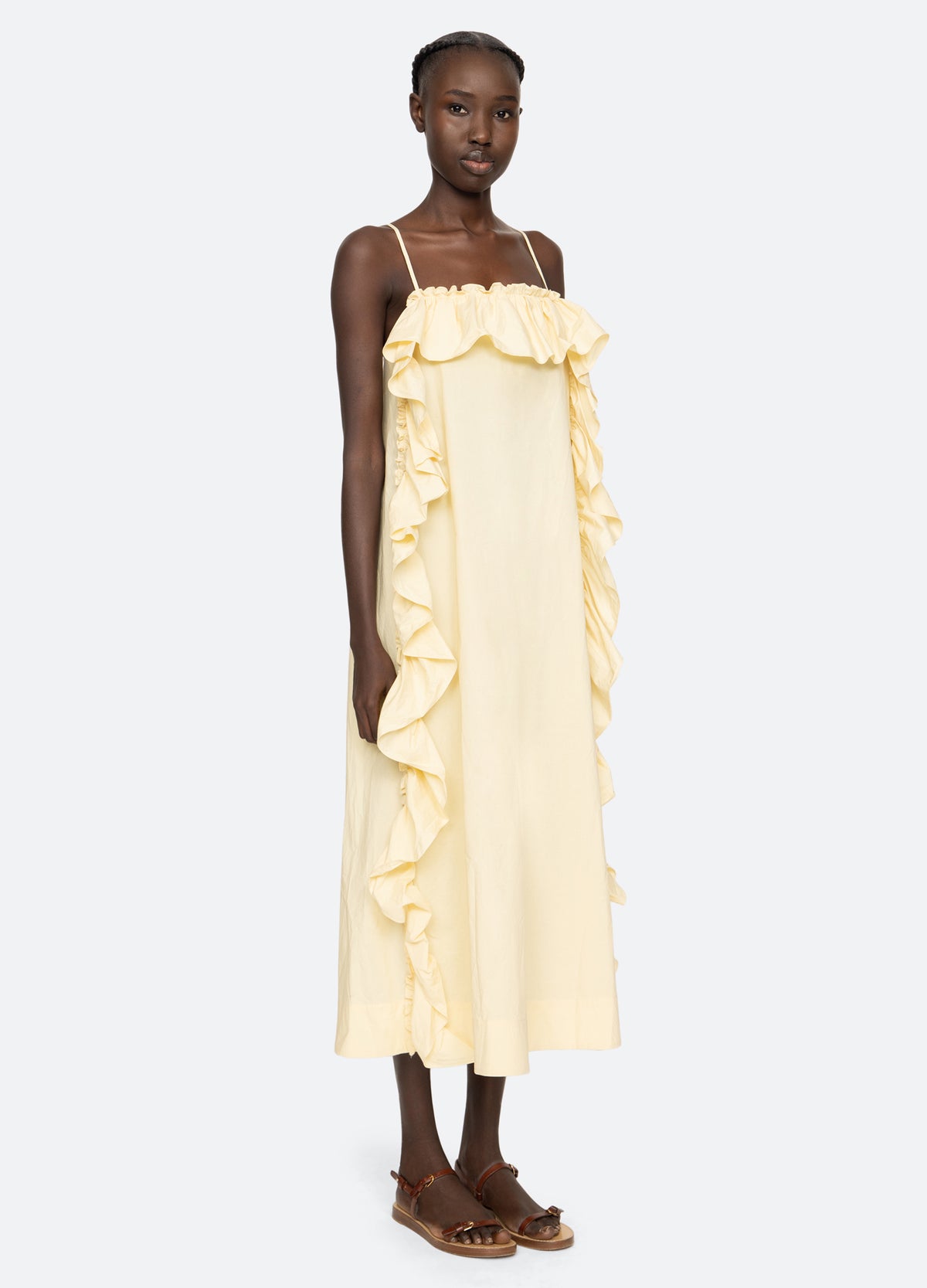 yellow-lisette dress-three quarter view - 5