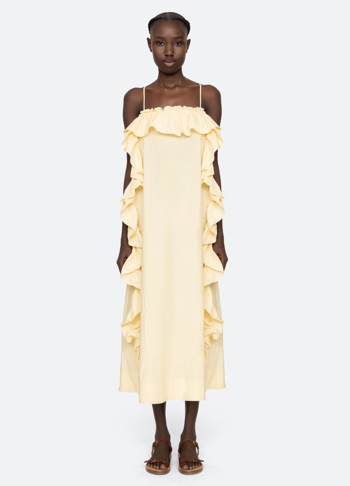 yellow-lisette dress-front view - 6