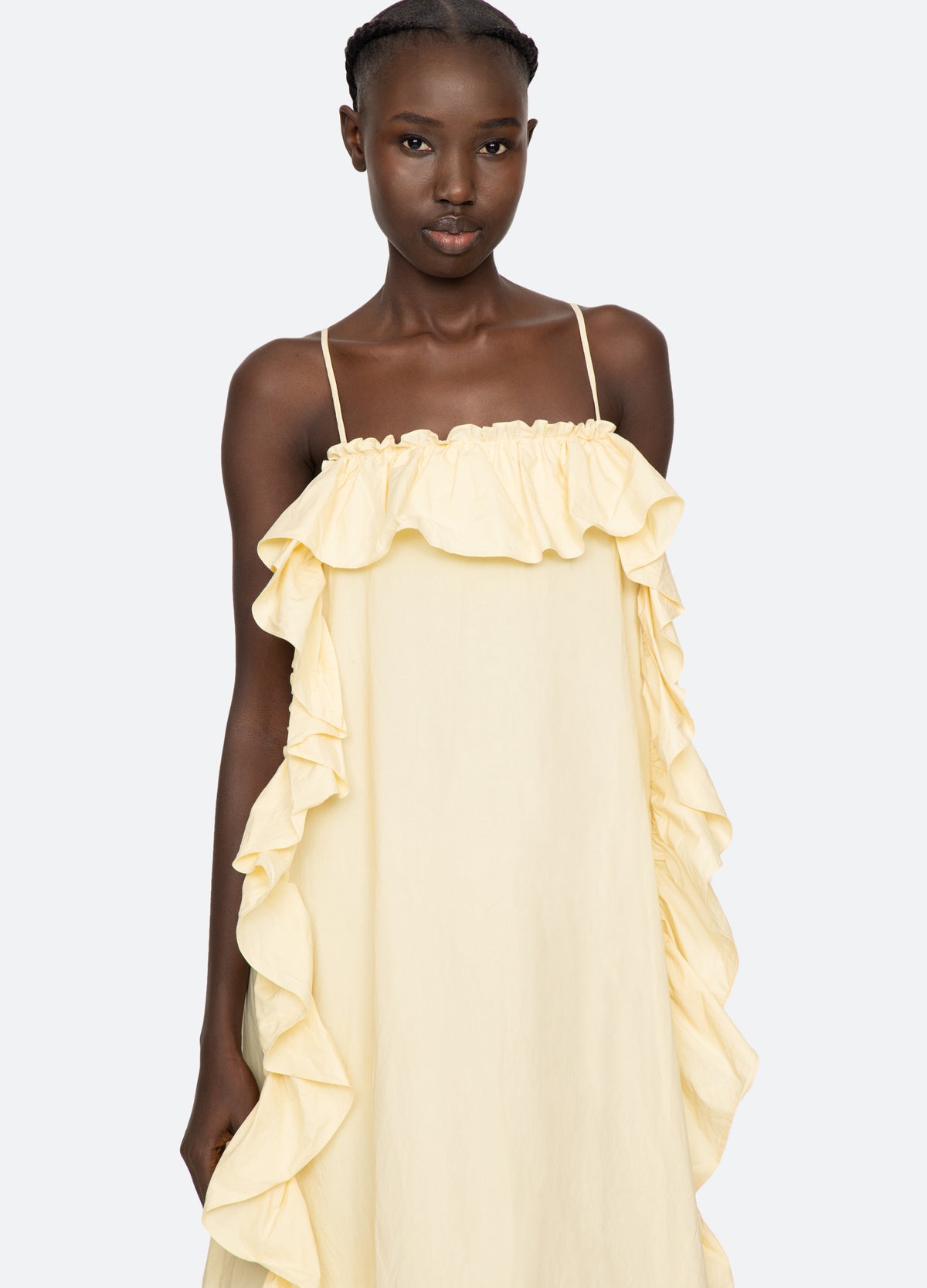 yellow-lisette dress-detail view - 7