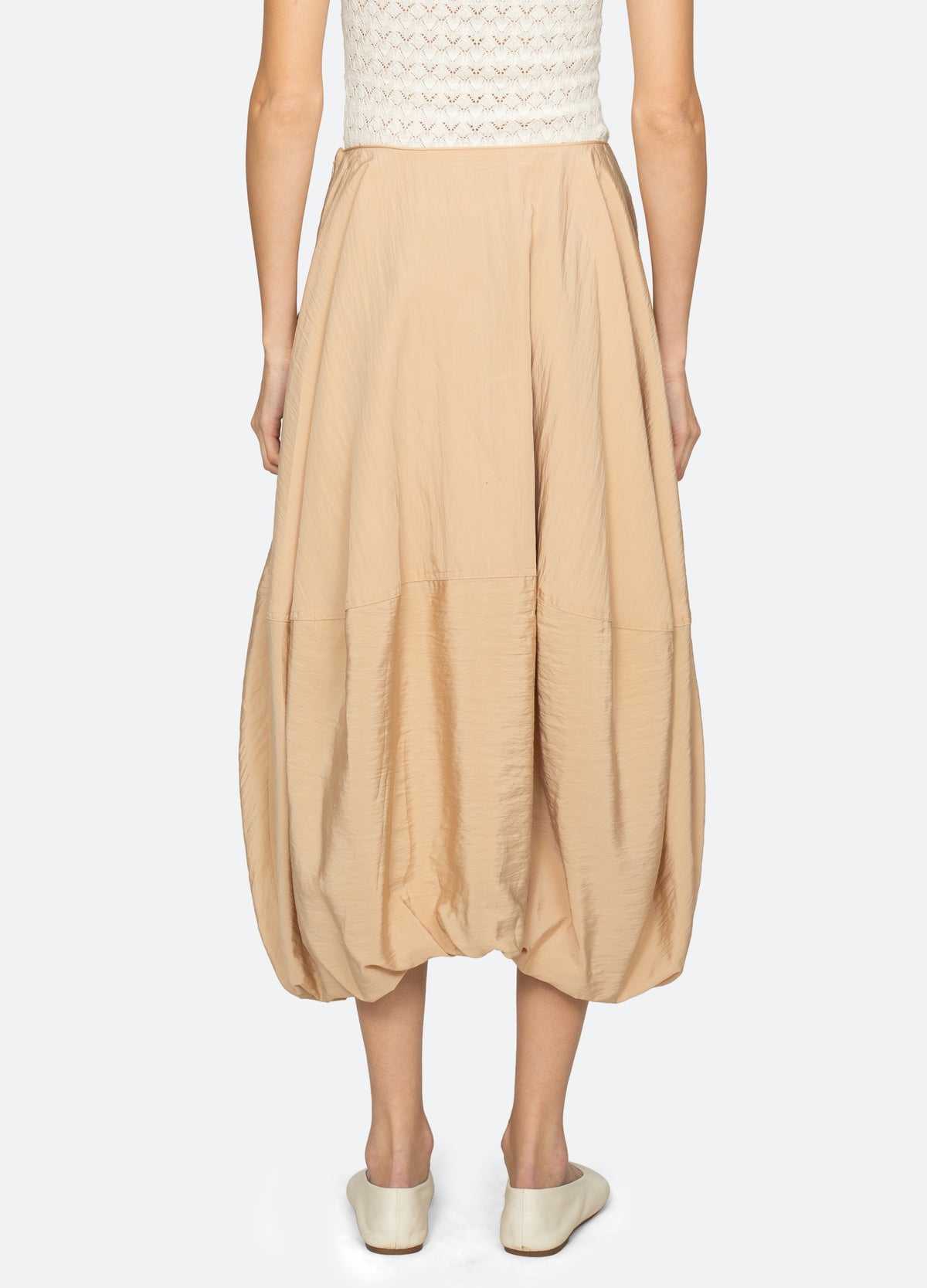 khaki-lisette skirt-back view - 3