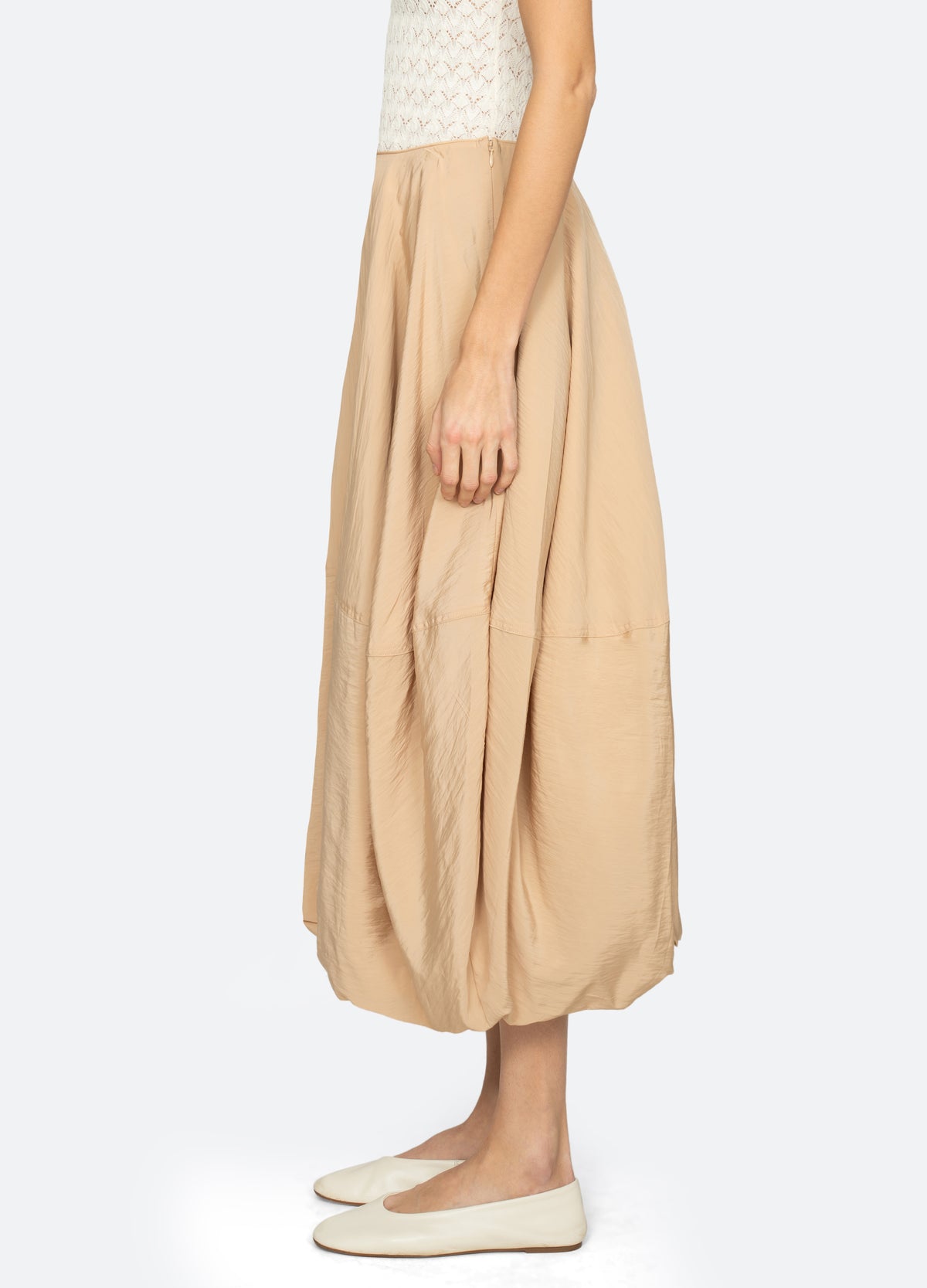 khaki-lisette skirt-side view - 4