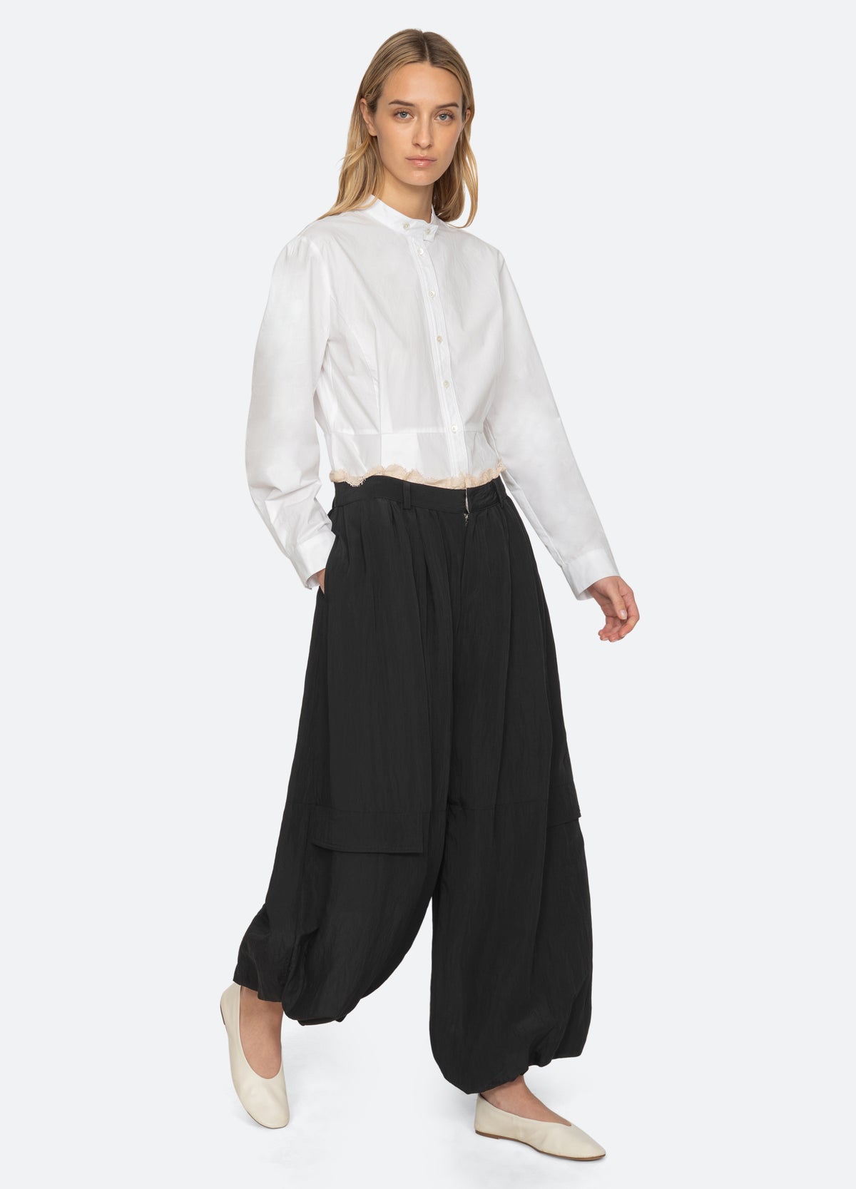 black-lisette pants-full body view - 3