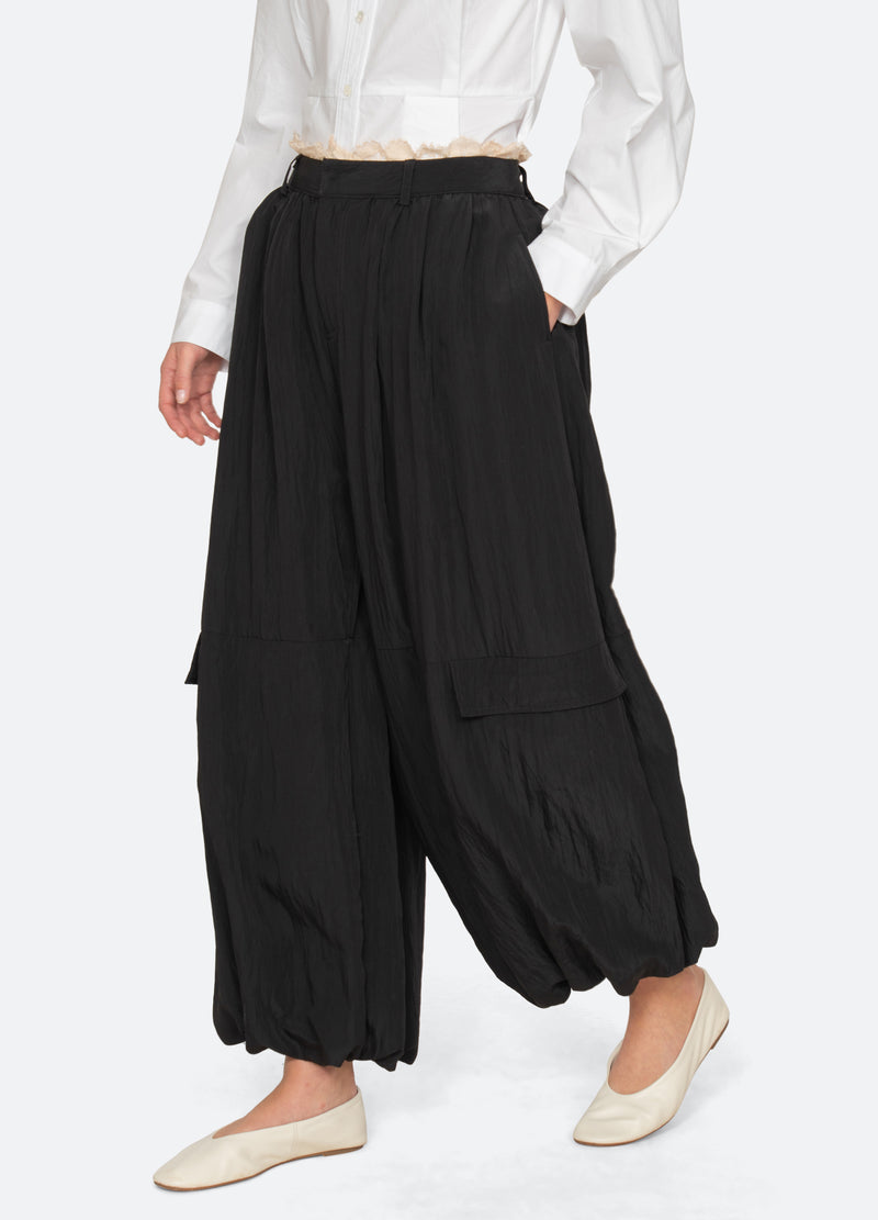 black-lisette pants-walking view - 7