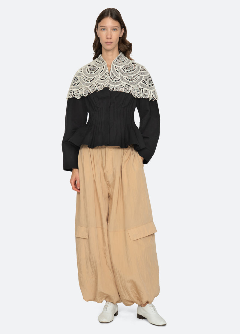 khaki-lisette pants-full body view - 14