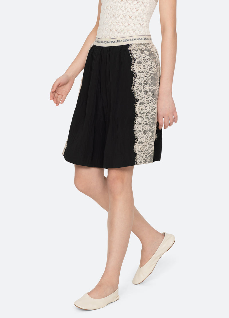 black-lisette shorts-walking view - 6
