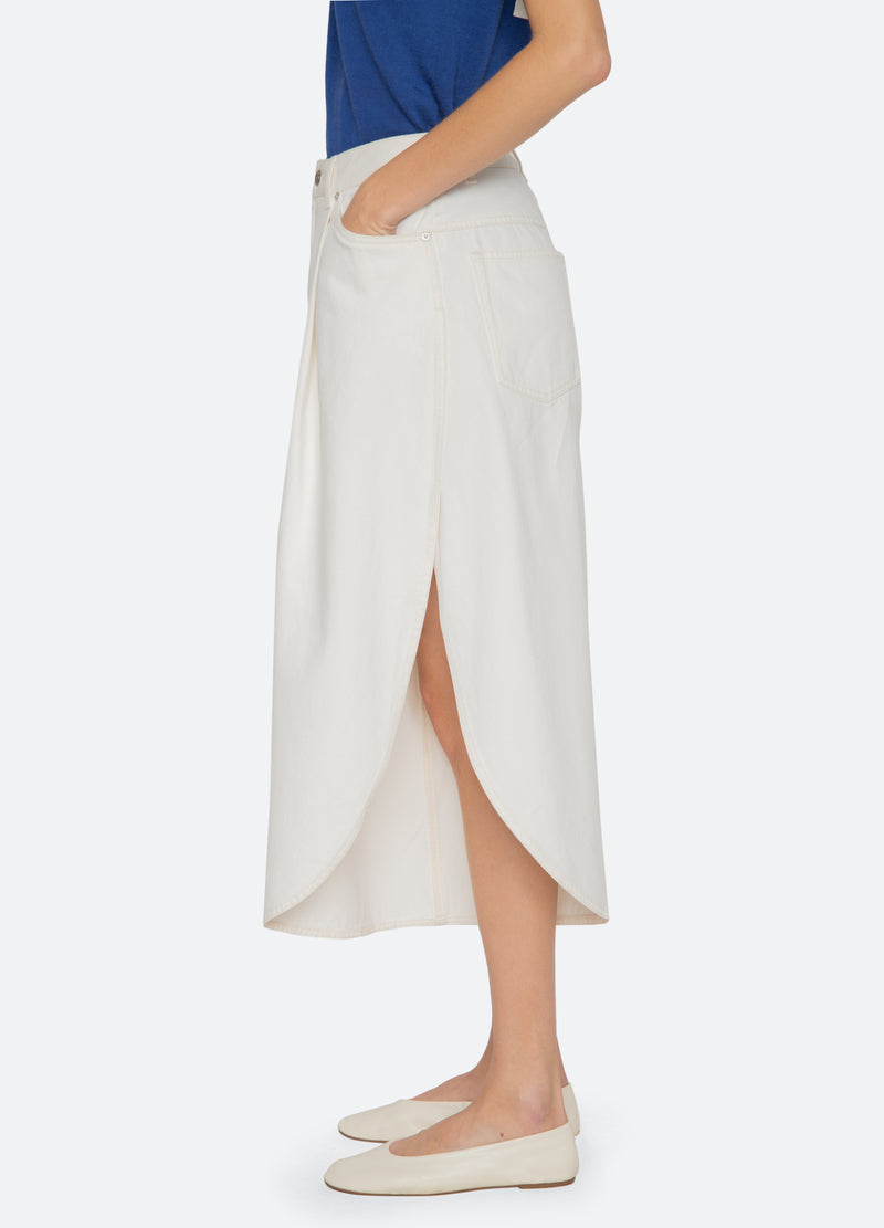 white-milene culottes-side view - 4