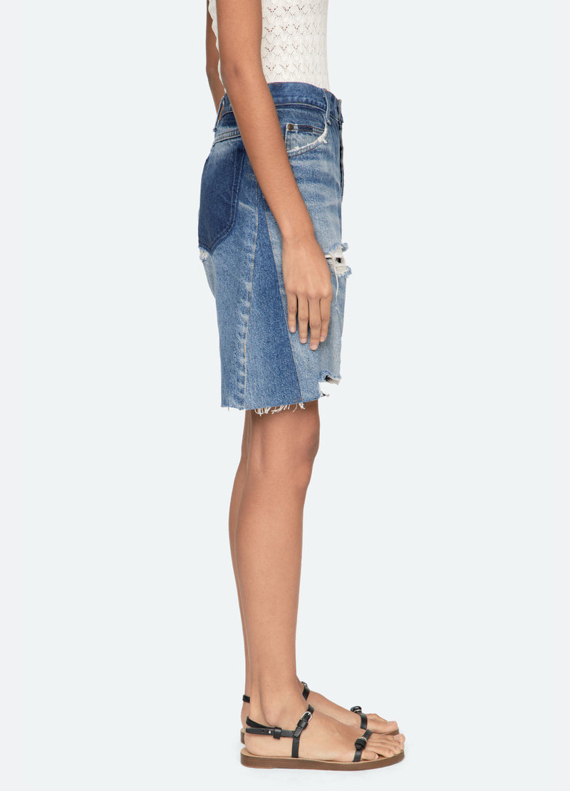blue-milene shorts-side view - 4