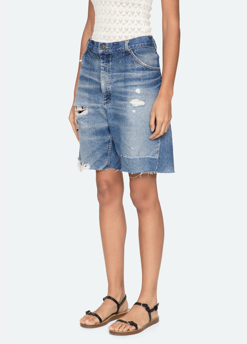 blue-milene shorts-three quarter view - 5