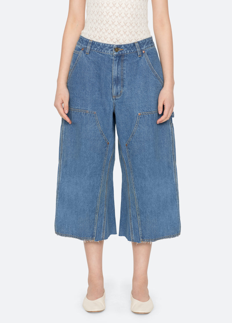 blue-milene carpenter jeans-front view - 2