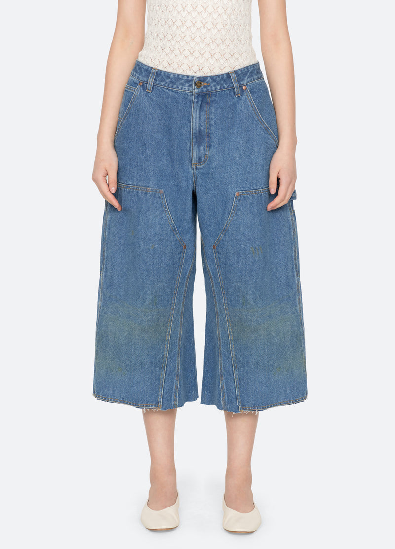blue-milene carpenter jeans-front view - 2