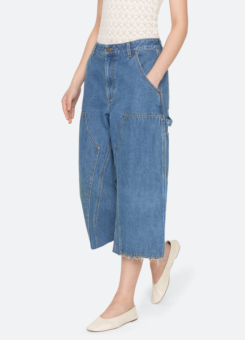 blue-milene carpenter jeans-walking view - 6