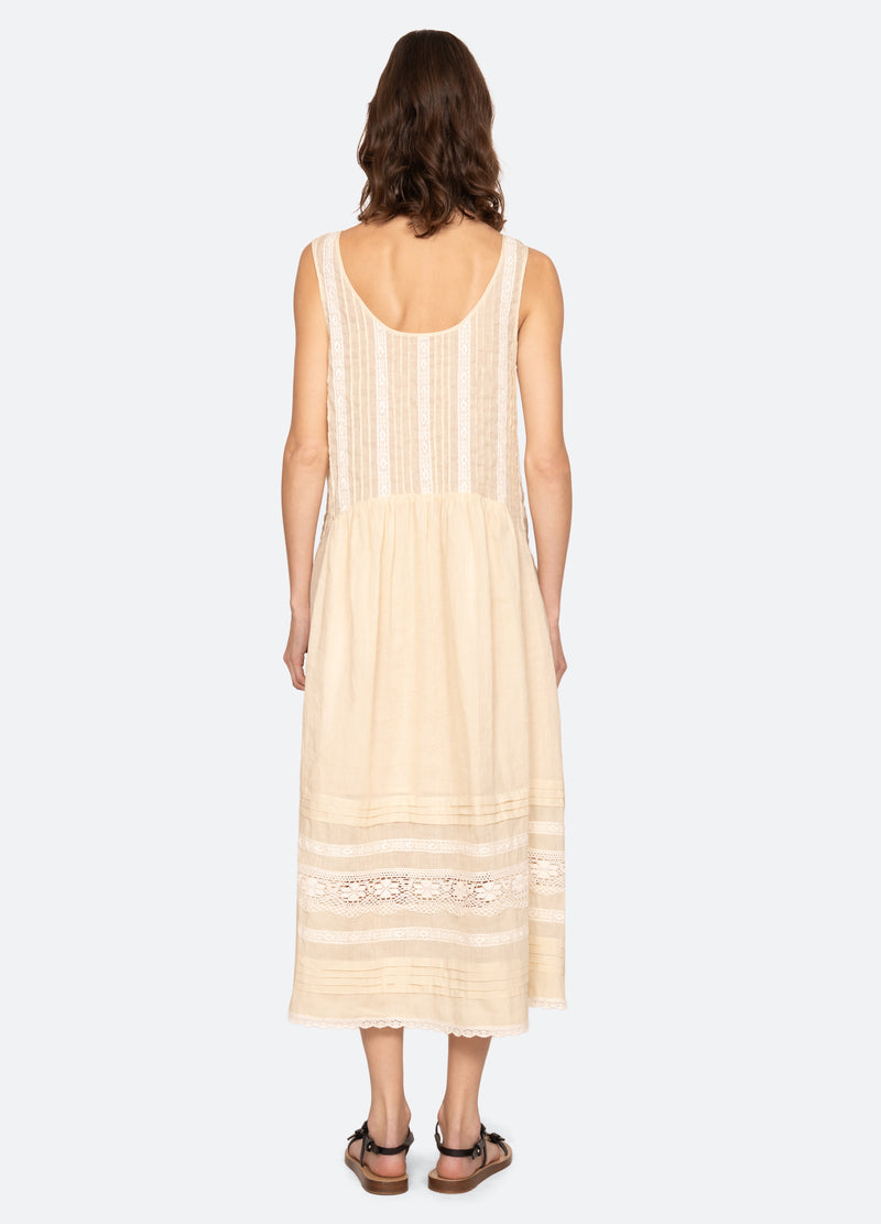 cream-pippa dress-back view - 2