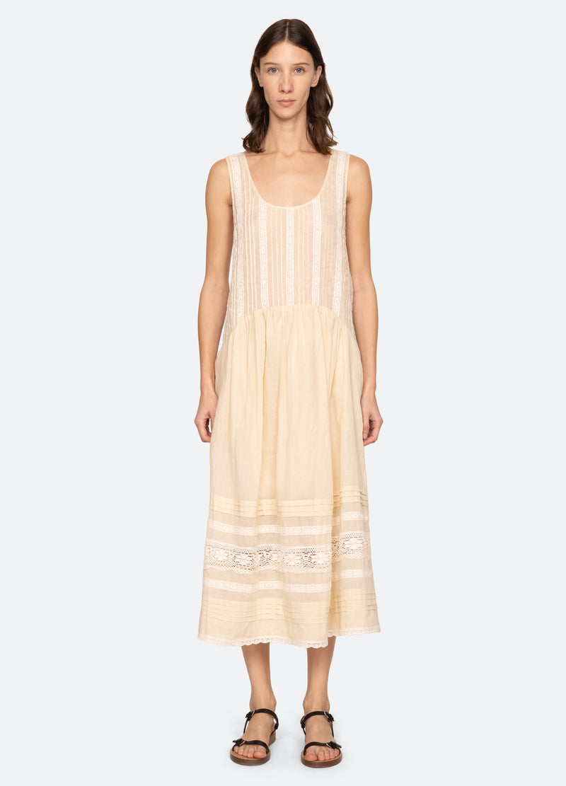 cream-pippa dress-front view 2 - 6