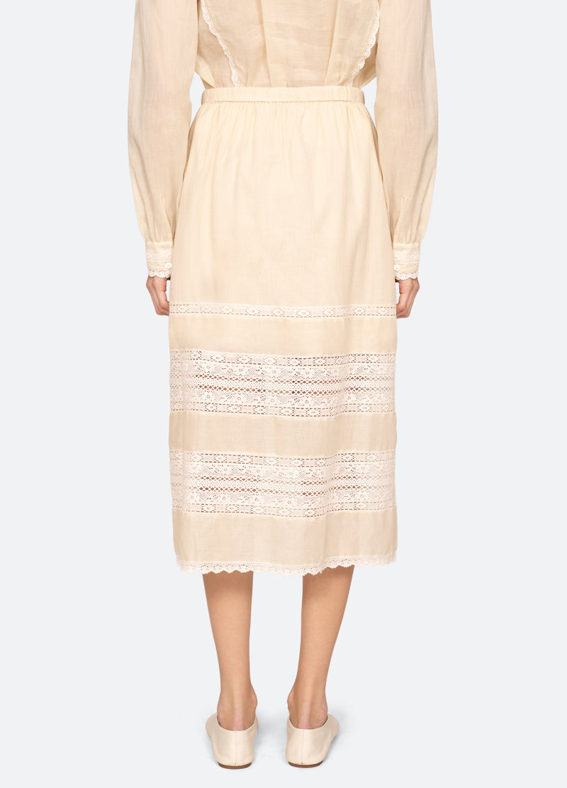 cream-pippa skirt-back view - 3