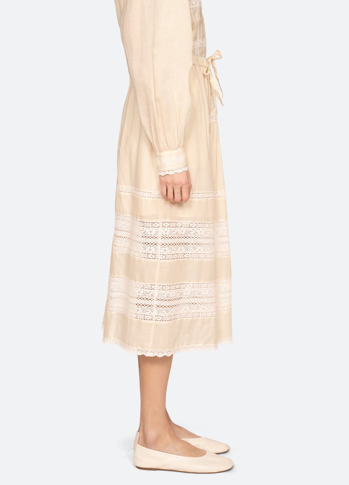 cream-pippa skirt-side view - 4
