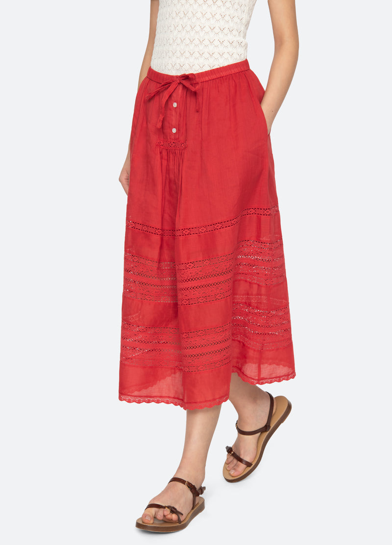 red-pippa skirt-walking view - 12