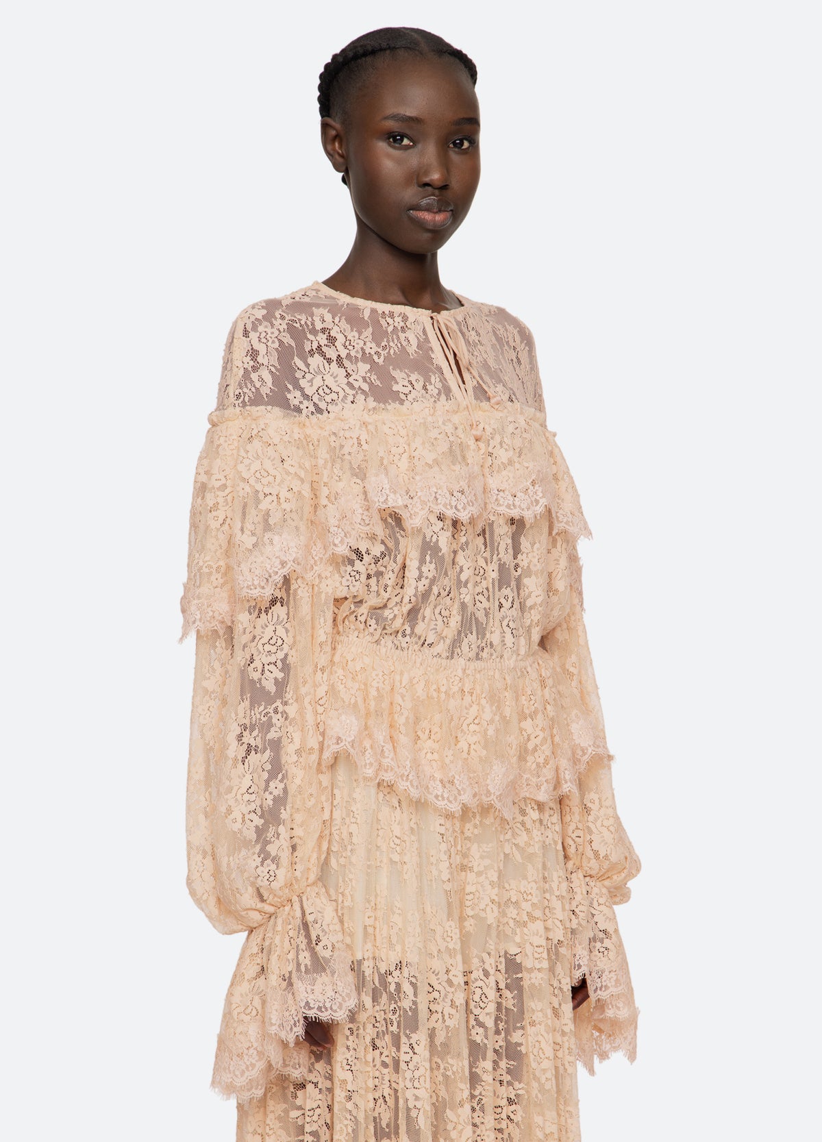 khaki-sharleen l/s top-three quarter view - 4