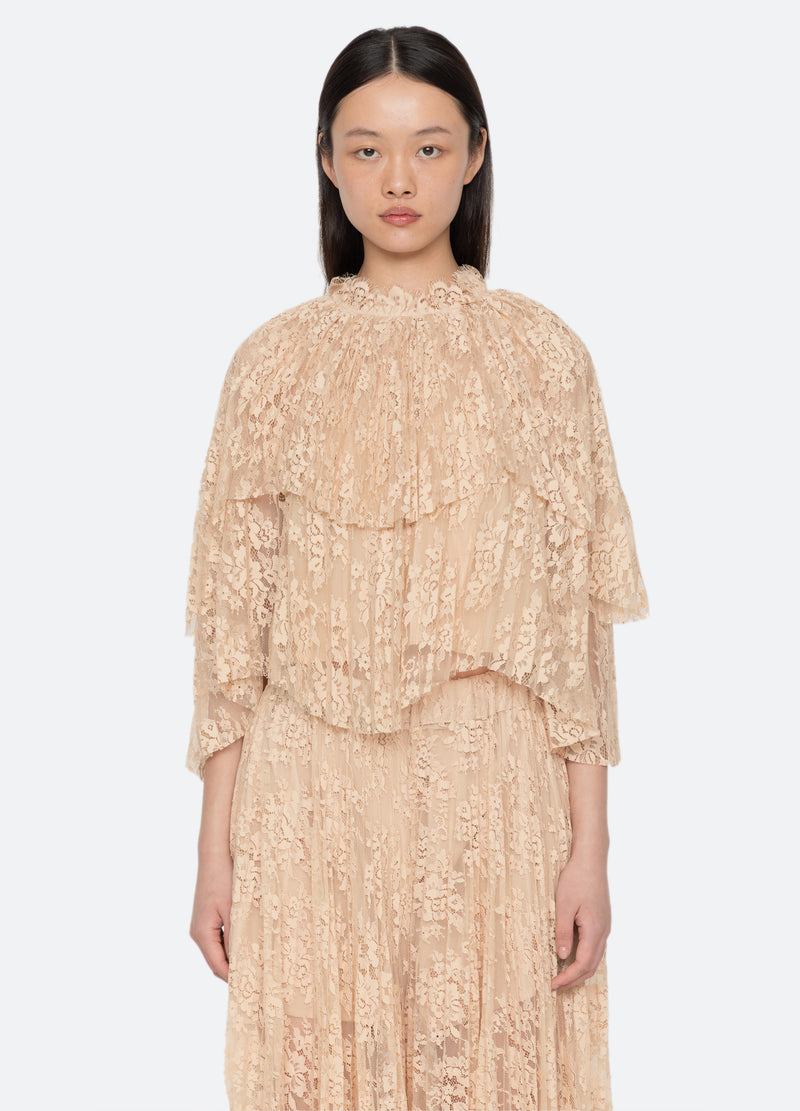 khaki-sharleen top-front view - 2