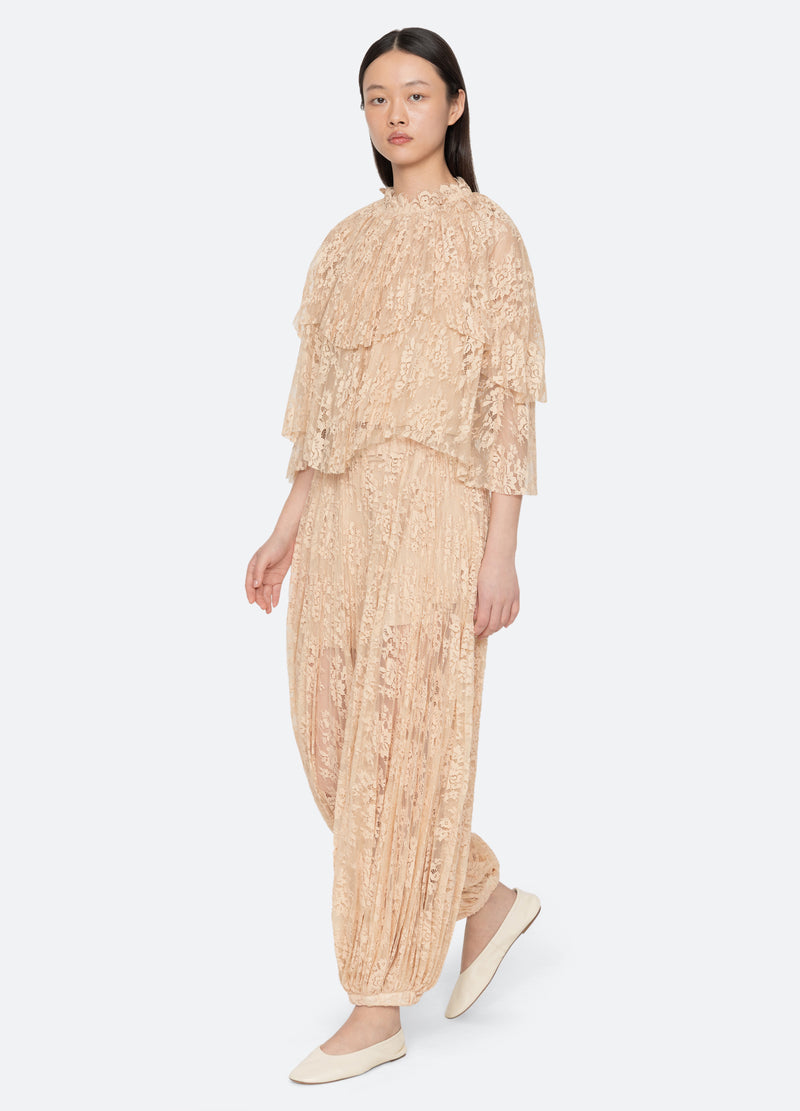 khaki-sharleen top-full body view - 7