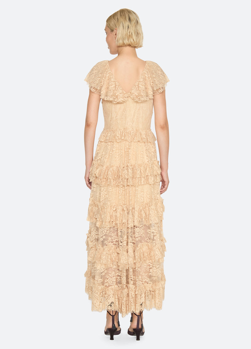 khaki-sharleen dress-back view - 12