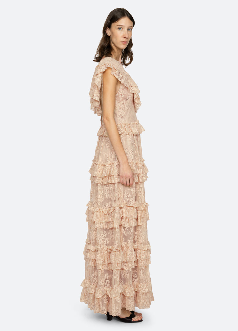 khaki-sharleen dress-side view - 13
