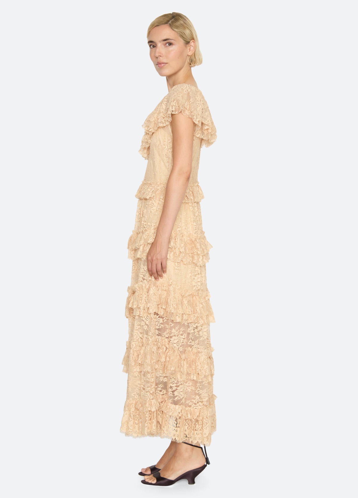 khaki-sharleen dress-side view - 13