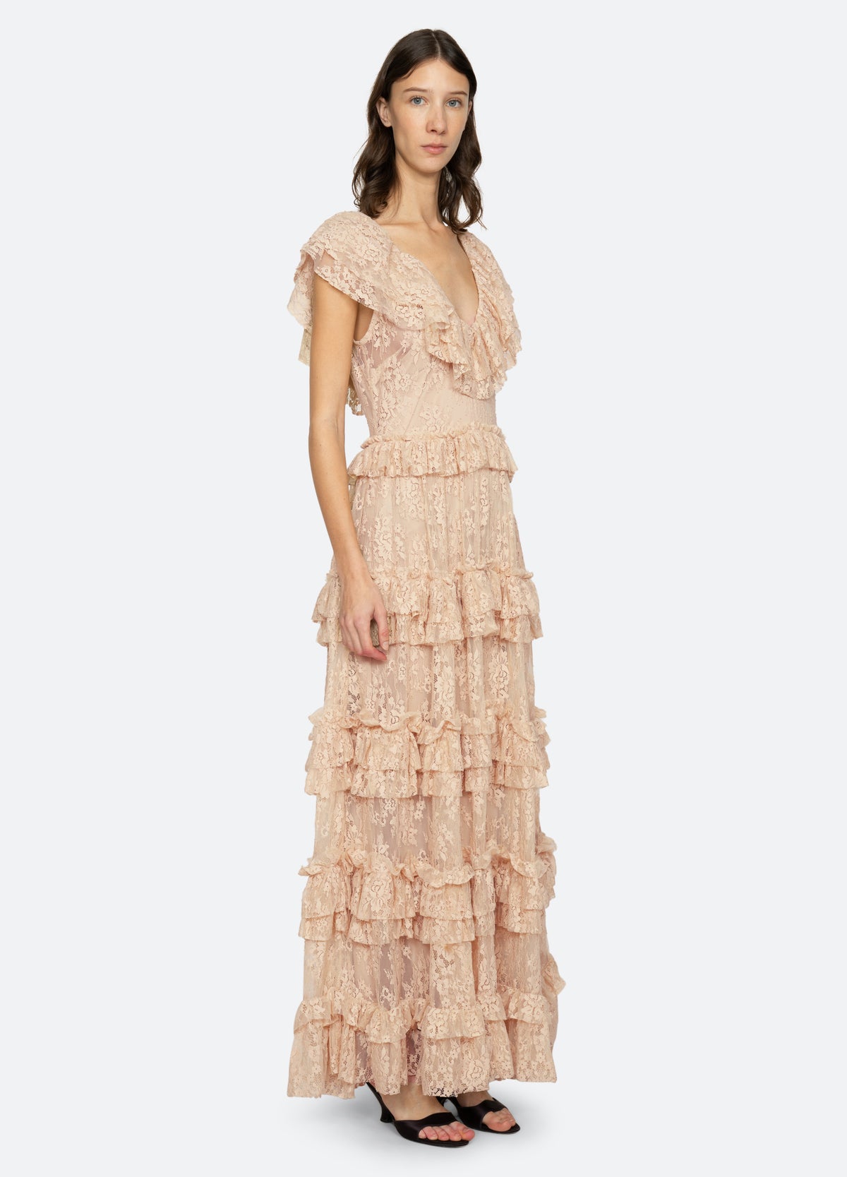 khaki-sharleen dress-three quarter view - 14
